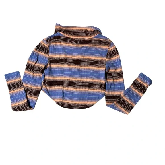 Urban Outfitters Striped Long Sleeve Top - Blue and Orange - Picture 2 of 4